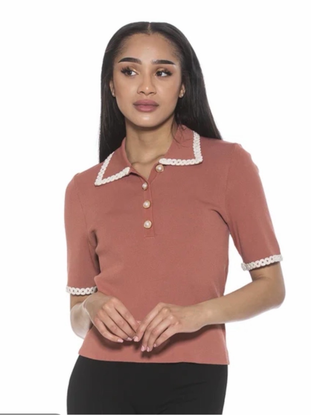 Alexia Admor BRIANNA KNIT TOP size XS